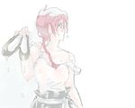  &lt;&gt;_(3623rock) bad_id bad_pixiv_id braid breasts large_breasts nipples ranma-chan ranma_1/2 red_hair saotome_ranma see-through solo wet wet_clothes 