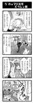  4koma bat_wings book bookshelf cameo chandelier chandelure comic gen_5_pokemon greyscale hat head_wings koakuma long_hair miniskirt monochrome multiple_girls patchouli_knowledge pokemon pokemon_(creature) remilia_scarlet sayama_yoshiki shelf short_hair shoujo_kitou-chuu skirt thighhighs touhou translated wings 