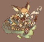  anthro couple cub cute dragon drink fox male mammal ovopack sitting solo steam tea young 