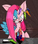  blood blue_eyes cupcakes_(mlp) cupcakes_(mlp_fanfic) equine female feral friendship_is_magic fur hair horse mammal my_little_pony pink_fur pink_hair pinkamena_(mlp) pinkie_pie_(mlp) pony solo unknown_artist wings 