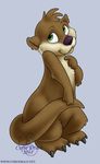  curiodraco cute mammal mustelid nude otter solo 