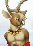  bell bells bow cervine christmas_lights deer horn lights male mammal orange04 reindeer solo 