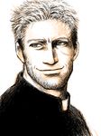  alexander_anderson blonde_hair blue_eyes hellsing male male_focus priest scar smile 
