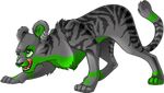  feline female feral glowstick_(character) glowstickk_(character) mammal piercing solo stripes tiger tina_puaa 