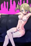  atlus bad_id blonde_hair blue_eyes bra catherine catherine_(game) couch crossed_legs drill_hair female garters legs_crossed lingerie long_hair panties saree saree_m sitting solo stockings thighhighs twin_drills twintails underwear white_bra white_legwear white_panties white_thighhighs 