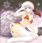  blush breasts christmas cryska_barchenowa hat highres large_breasts miyata_sou muvluv muvluv_alternative muvluv_total_eclipse purple_hair santa_hat thighhighs 