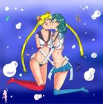  2girls bishoujo_senshi_sailor_moon kiss saliva yuri 