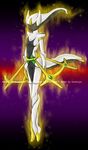  arceus black black_body breasts darkeiya female green_sclera juuchan17 legendary_pok&#233;mon nintendo pok&#233;mon pok&#233;morph pok&eacute;mon red_eyes small_breasts solo tail video_games white white_body 