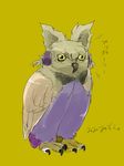  bad_id bad_pixiv_id bird itou_(golem_inc) no_humans owl solo touhou toyosatomimi_no_miko toyosatomimi_no_miko_(owl) 