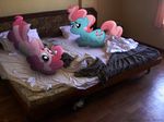  bed blankets blue_eyes curtains cute cutie_mark ear_piercing equine female feral friendship_is_magic fur hair hasbro horn horse long_hair mammal mixed_media mixermike622 mrs_cake_(mlp) my_little_pony newspaper piercing pillow pink_fur pink_hair pinkie_pie_(mlp) ponies_in_real_life pony real sheets short_hair sweetie_belle_(mlp) unicorn wood 