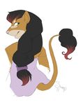  eyewear feline female glasses hair lion looking_at_viewer mammal pince-nez pink_nose solo sweep_(artist) tail 