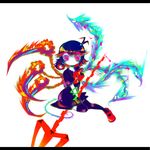  colorful highres houjuu_nue monozu polearm snake solo touhou trident weapon 