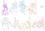  anthro big_breasts big_macintosh_(mlp) bikini braeburn_(mlp) breasts clothed clothing derpy_hooves_(mlp) ear_piercing equine female fluttershy_(mlp) friendship_is_magic hasbro horn horse huge_breasts male mammal my_little_pony one_does_not_belong pegasus piercing pole pony rainbow_dash_(mlp) rarity_(mlp) sapphire_shores_(mlp) skimpy stripper strippers swimsuit tight_clothing unicorn wings zebra zecora_(mlp) 