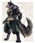  ???? canine kazashino mammal solo sword weapon wolf 