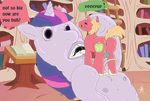  anus applebeans balls big_macintosh_(mlp) compression_artifacts cum cutie_mark dialogue english_text equine female friendship_is_magic hair horse macro male my_little_pony nipples off_model penis pony retarded straight tail twilight_sparkle_(mlp) unicorn what 