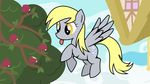  blonde_hair cloud cutie_mark derp derpy_hooves_(mlp) equine female feral friendship_is_magic fruit hair horse house maishida mammal my_little_pony pegasus pony sky solo tongue tree upside_down wings wood yellow_eyes 