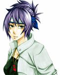  absurdres coat highres jewelry mao_(kuran) mitarashi_anko naruto necklace ponytail purple_eyes purple_hair 