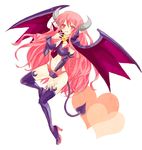  bat_wings boots breasts demon_girl disgaea high_heels horns long_hair pink_hair shoes succubus succubus_(disgaea) tail thigh_boots thighhighs wings 