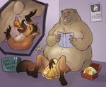  bear book calendar calender coprophagia diaper diapers eating_shit english_text f&aelig;ces feces gay hazardouskink male mammal obese overweight reading scat text 