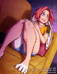  clothed clothing controller female fran_cervic&#233; fran_cervic&eacute; fur gamepad gamer gaming keiron_white lagomorph mammal piercing pillow pink pink_fur rabbit shorts sofa solo tomboy video_games wide_hips 