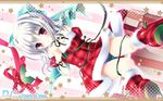  aisia christmas cleavage da_capo gray_hair panties thighhighs underwear 