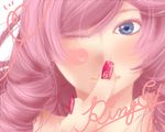  drill_hair heart nail_polish pink_hair trap tsukimiya_ringo uta_no_prince-sama wink 