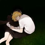  black_hair blonde_hair eden_no_ori kouichi_yarai motoko_kurusu sleeping 