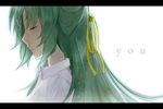  green_hair higurashi_no_naku_koro_ni long_hair solo sonozaki_shion 