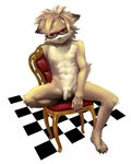  abstract_background anthro balls canine chair cub eyewear flaccid fox glasses kiske_7key looking_at_viewer male mammal midriff nipples nude penis sitting solo spread_legs spreading uncut young 