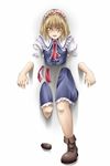  alice_margatroid bad_id bad_pixiv_id blonde_hair constricted_pupils fourth_wall hair_over_eyes hairband mochi.f orange_eyes short_hair solo touhou 