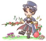  bad_id bad_pixiv_id blue_eyes blue_hair chibi frederic_chopin fuju hat lowres male_focus musical_note solo top_hat trusty_bell white_background 