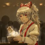  bad_id bad_pixiv_id bangs chopsticks food fujiwara_no_mokou hikarinoko holding holding_chopsticks noodles solo touhou 