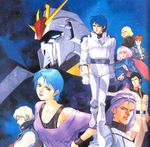  5boys 80s amuro_ray artist_request bright_noa char_aznable four_murasame gundam haman_karn kamille_bidan mecha multiple_boys multiple_girls oldschool paptimus_scirocco quattro_vageena sayla_mass zeta_gundam zeta_gundam_(mobile_suit) 