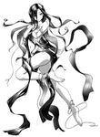  greyscale legs long_hair monochrome moupii_(hitsuji_no_ki) original solo very_long_hair 