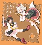  double_spoiler geta hat inubashiri_momiji multiple_girls naik pointy_ears shameimaru_aya tengu-geta touhou translation_request 