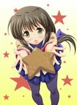  brown_eyes brown_hair clannad foreshortening hikarizaka_private_high_school_uniform ibuki_fuuko kesuida long_hair pantyhose school_uniform short_hair solo starfish 