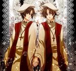  ahoge axis_powers_hetalia bad_id bad_pixiv_id brown_hair hat highres kiskil-llira male_focus multiple_boys northern_italy_(hetalia) southern_italy_(hetalia) 