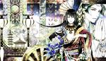  bad_id bad_pixiv_id black_hair copyright_request jewelry lamp male_focus multiple_boys praying saiga_tokihito short_hair 