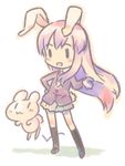  animal_ears arata_toshihira blazer bunny bunny_ears inaba jacket long_hair purple_hair reisen_udongein_inaba skirt solo touhou 
