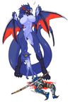  anthro armor barefoot beak blood breasts cub dead featureless_crotch female group human kazuhiro knight male mammal monster_hunter mother nargacuga nipples nude parent scared size_difference sword video_games weapon wings young 