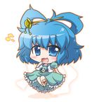  bad_id bad_pixiv_id blue_eyes blue_hair chibi dress hair_ornament hair_rings hair_stick kaku_seiga noai_nioshi ofuda open_mouth shawl short_hair smile solo touhou 