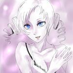  atlus bare_shoulders blue_eyes bra catherine catherine_(game) dress drill_hair female karin-ko_(turezure) long_hair lowres solo twin_drills twintails underwear 