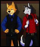  canine duo fox lobotalow male mammal tail wolf 