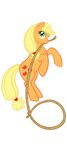  apple_cutie_mark applejack applejack_(mlp) arrowtibbs blonde_hair cutie_mark earth_pony equine female feral friendship_is_magic green_eyes hair horse lasso mammal my_little_pony number orange_body pony ratte rope solo 