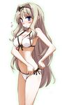  bikini blonde_hair blue_eyes kusugawa_sasara long_hair mikami_komata solo swimsuit to_heart_2 tying 