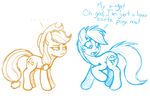  cutie_mark duo equine female feral friendship_is_magic hair hasbro horse long_hair mammal moophins my_little_pony plain_background pony rainbow_dash_(mlp) tail white_background 