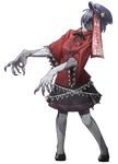  claws full_body hat lowres mazeran miyako_yoshika ofuda outstretched_arms persona purple_hair smile solo star touhou transparent_background zombie_pose 