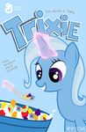  blue_body blue_hair bowl cereal english_text equine female feral friendship_is_magic hair horn horse long_hair mammal multi-colored_hair my_little_pony pony purple_eyes resistance-of-faith short_hair solo spoon text the_great_and_tasty topher trixie trixie_(mlp) unicorn 