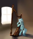  bistromatic blue_body chair cutie_mark equine eyes_closed female feral friendship_is_magic hair harp horn horse light_blue_body lyra lyra_heartstrings_(mlp) mammal multi-colored_hair musical_cutie_mark musical_instrument my_little_pony pony sitting solo unicorn window 