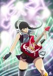  anime brunette girl guitar live skull stage 